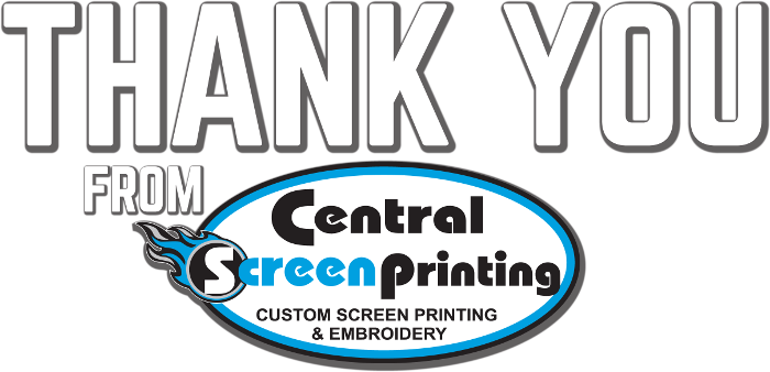 Thank you from Central Screen Printing